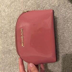Michael Kors Glossy Pink Cosmetic Case